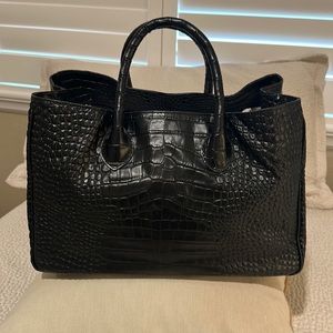 Mark & Graham Tote Black Croc